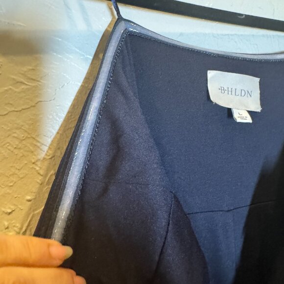 BHLDN Adalynn Strapless Stretch Crepe Navy‎ Gown Maxi Dress Size L NEW WITH TAG - Picture 6 of 10